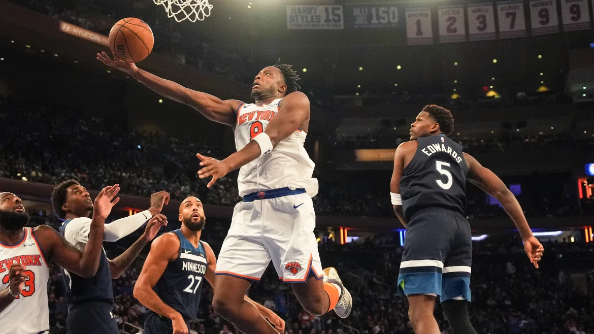 timberwolves vs knicks match player stats